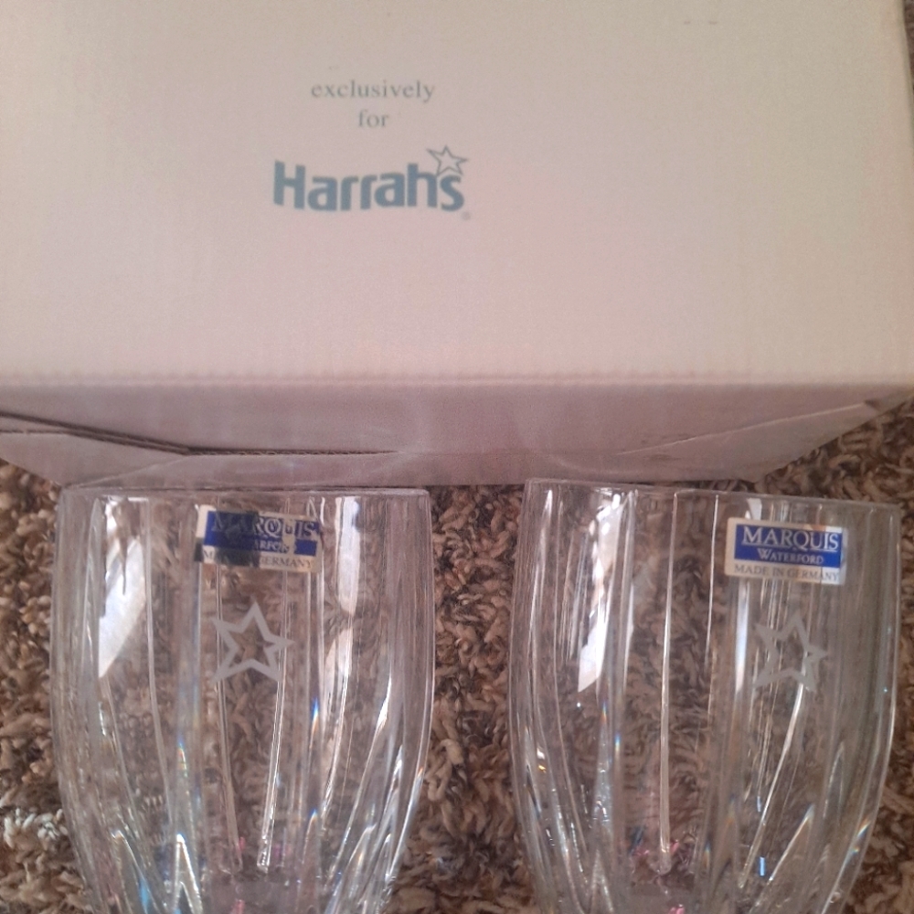 Marquis by Waterford. Leaded crystal whiskey glasses 2 each